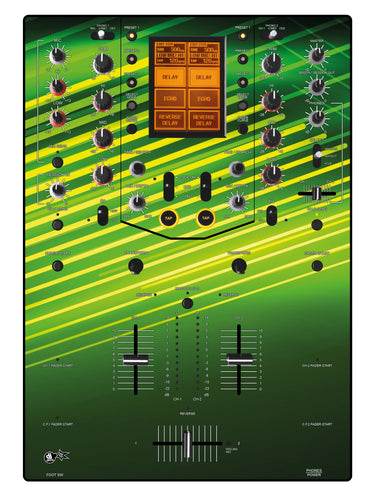 Pioneer DJ DJM 909 Skin Green Lazer